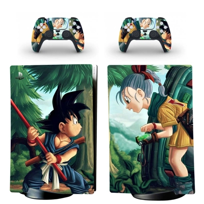 Dragon Ball decal skin for PS5 Digital Console and two Con.. Dragon Ball decal skin for PS5 Digital Console and two Con..