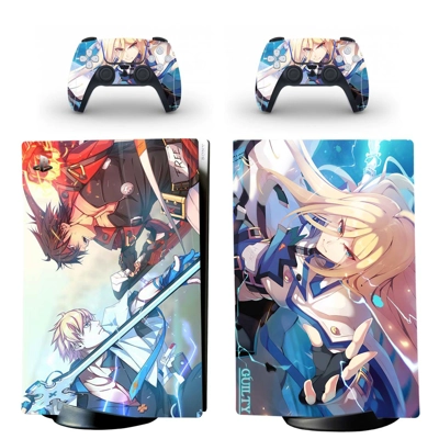 Guilty Gear decal skin for PS5 Digital Console and two Con.. Guilty Gear decal skin for PS5 Digital Console and two Con..