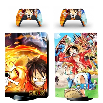 One Piece decal skin for PS5 Digital Console and two Contr.. One Piece decal skin for PS5 Digital Console and two Contr..