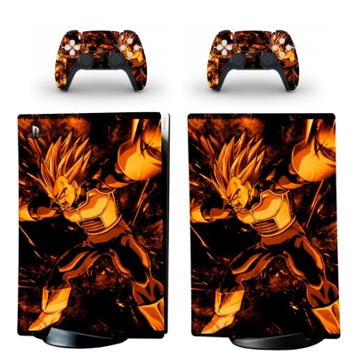 Dragon Ball decal skin for PS5 Digital Console and two Controllers