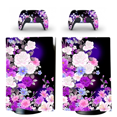 Floral Texture decal skin for PS5 Digital Console and two .. Floral Texture decal skin for PS5 Digital Console and two ..