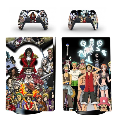 One Piece decal skin for PS5 Digital Console and two Contr.. One Piece decal skin for PS5 Digital Console and two Contr..