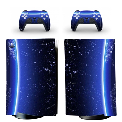 Blue Classic decal skin for PS5 Digital Console and two Co.. Blue Classic decal skin for PS5 Digital Console and two Co..