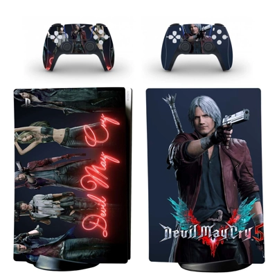 Devil May Cry 5 decal skin for PS5 Digital Console and two.. Devil May Cry 5 decal skin for PS5 Digital Console and two..