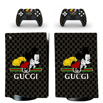 Gucci decal skin for PS5 Digital Console and two Controllers Gucci decal skin for PS5 Digital Console and two Controllers