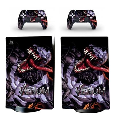 Venom decal skin for PS5 Digital Console and two Controllers Venom decal skin for PS5 Digital Console and two Controllers