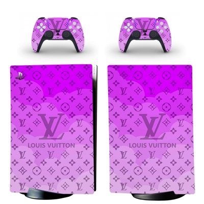 Louis Vuitton decal skin for PS5 Digital Console and two C.. Louis Vuitton decal skin for PS5 Digital Console and two C..