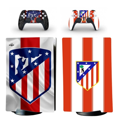 Atletico madrid decal skin for PS5 Digital Console and two Controllers