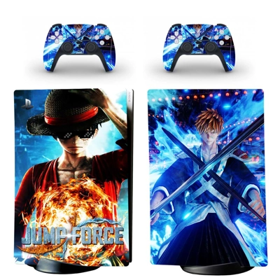 Jump Force decal skin for PS5 Digital Console and two Cont.. Jump Force decal skin for PS5 Digital Console and two Cont..