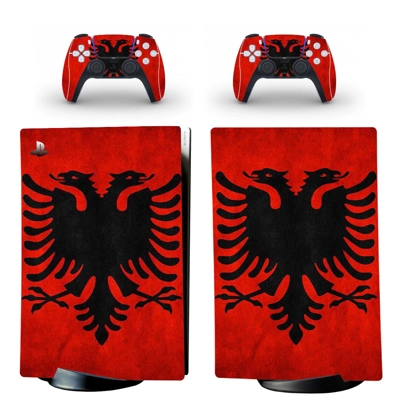 Albanian flag decal skin for PS5 Digital Console and two C.. Albanian flag decal skin for PS5 Digital Console and two C..