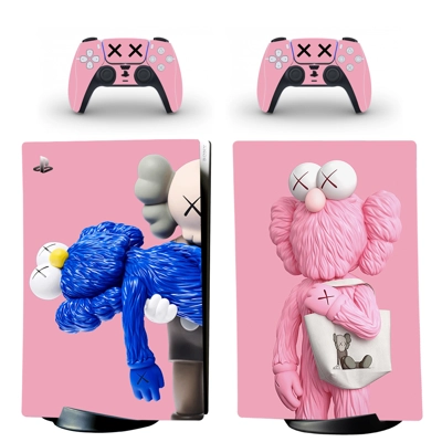 Kaws decal skin for PS5 Digital Console and two Controllers Kaws decal skin for PS5 Digital Console and two Controllers