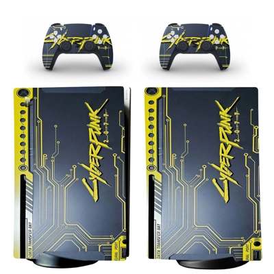 Cyberpunk 2077 decal skin for PS5 Digital Console and two .. Cyberpunk 2077 decal skin for PS5 Digital Console and two ..