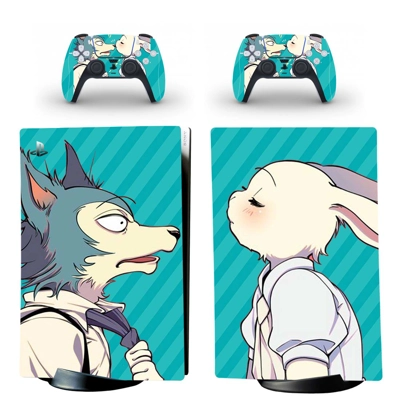 Anime Rabbit wolf decal skin for PS5 Digital Console and t.. Anime Rabbit wolf decal skin for PS5 Digital Console and t..