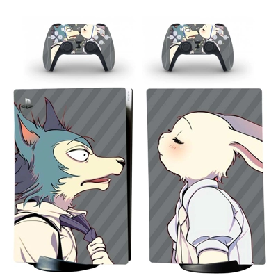 Anime Rabbit wolf decal skin for PS5 Digital Console and t.. Anime Rabbit wolf decal skin for PS5 Digital Console and t..
