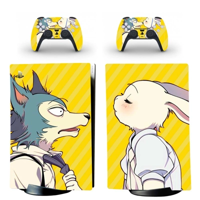 Anime Rabbit wolf decal skin for PS5 Digital Console and t.. Anime Rabbit wolf decal skin for PS5 Digital Console and t..