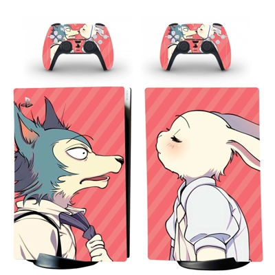 Anime Rabbit wolf decal skin for PS5 Digital Console and t.. Anime Rabbit wolf decal skin for PS5 Digital Console and t..