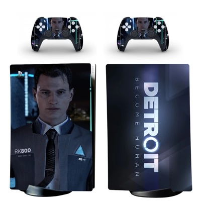 Detroit Become Human decal skin for PS5 Digital Console and two Controllers