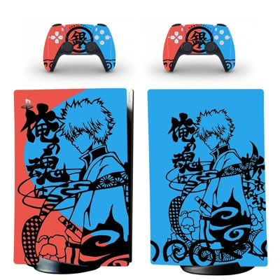 Anime Gintama decal skin for PS5 Digital Console and two C.. Anime Gintama decal skin for PS5 Digital Console and two C..