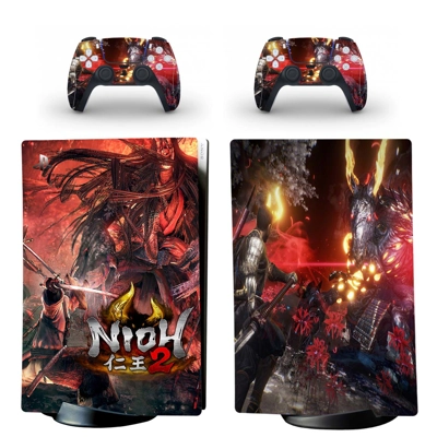 Nioh 2 decal skin for PS5 Digital Console and two Controllers