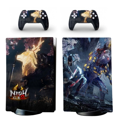 Nioh 2 decal skin for PS5 Digital Console and two Controll.. Nioh 2 decal skin for PS5 Digital Console and two Controll..