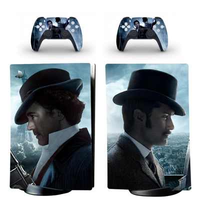 Sherlock holmes decal skin for PS5 Digital Console and two.. Sherlock holmes decal skin for PS5 Digital Console and two..