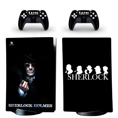 Sherlock holmes decal skin for PS5 Digital Console and two.. Sherlock holmes decal skin for PS5 Digital Console and two..