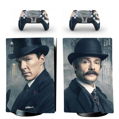 Sherlock holmes decal skin for PS5 Digital Console and two.. Sherlock holmes decal skin for PS5 Digital Console and two..