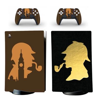 Sherlock holmes decal skin for PS5 Digital Console and two.. Sherlock holmes decal skin for PS5 Digital Console and two..