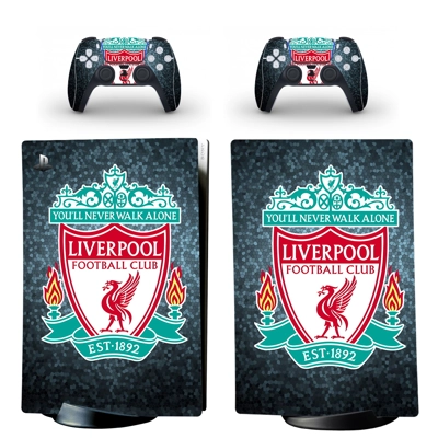 Liverpool FT decal skin for PS5 Digital Console and two Co.. Liverpool FT decal skin for PS5 Digital Console and two Co..