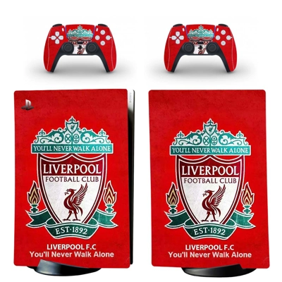 Liverpool FT decal skin for PS5 Digital Console and two Co.. Liverpool FT decal skin for PS5 Digital Console and two Co..