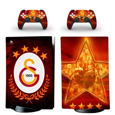 Galatasaray FC decal skin for PS5 Digital Console and two .. Galatasaray FC decal skin for PS5 Digital Console and two ..
