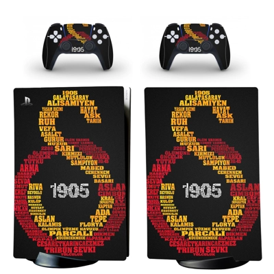 Galatasaray FC decal skin for PS5 Digital Console and two .. Galatasaray FC decal skin for PS5 Digital Console and two ..