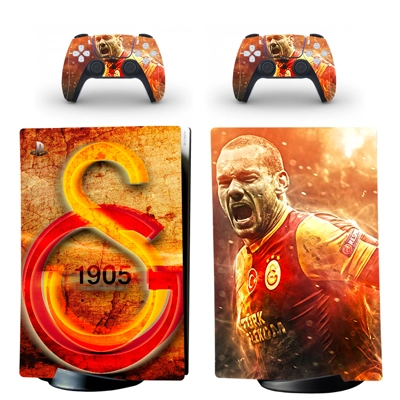 Galatasaray FC decal skin for PS5 Digital Console and two .. Galatasaray FC decal skin for PS5 Digital Console and two ..
