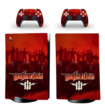 Wolfenstein decal skin for PS5 Digital Console and two Con.. Wolfenstein decal skin for PS5 Digital Console and two Con..