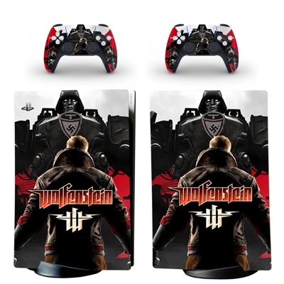 Wolfenstein decal skin for PS5 Digital Console and two Con.. Wolfenstein decal skin for PS5 Digital Console and two Con..