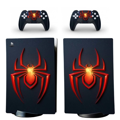 Spiderman decal skin for PS5 Digital Console and two Contr.. Spiderman decal skin for PS5 Digital Console and two Contr..