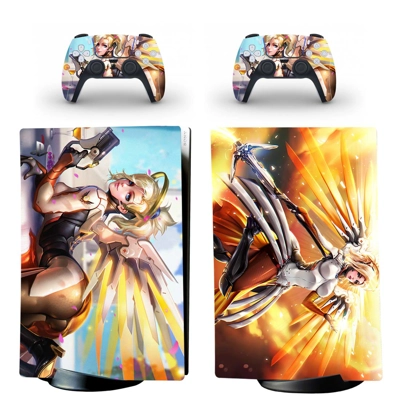 Overwatch decal skin for PS5 Digital Console and two Contr.. Overwatch decal skin for PS5 Digital Console and two Contr..