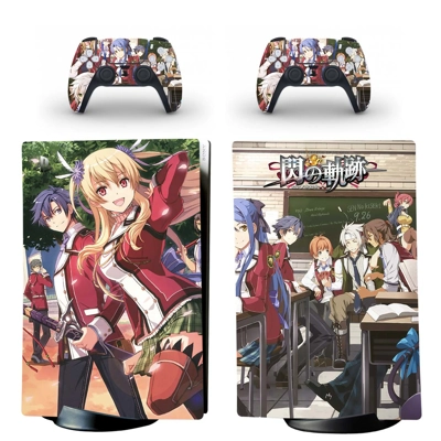 The Legend of Heroes decal skin for PS5 Digital Console and two Controllers