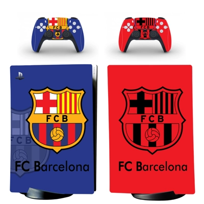 FC Barcelona decal skin for PS5 Digital Console and two Co.. FC Barcelona decal skin for PS5 Digital Console and two Co..