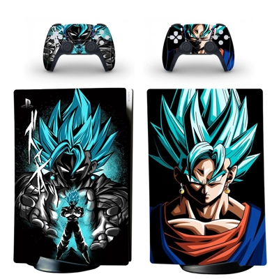 Dragon Ball decal skin for PS5 Digital Console and two Controllers