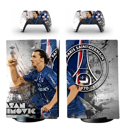 Paris Saint Germain FC decal skin for PS5 Digital Console and two Controllers