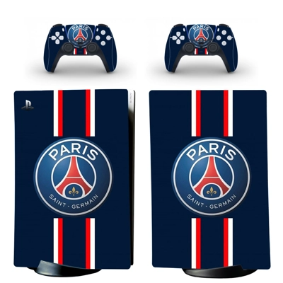 Paris Saint Germain FC decal skin for PS5 Digital Console and two Controllers