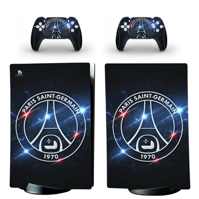 Paris Saint Germain FC decal skin for PS5 Digital Console and two Controllers