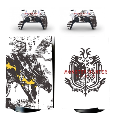 Monster Hunter World decal skin for PS5 Digital Console and two Controllers