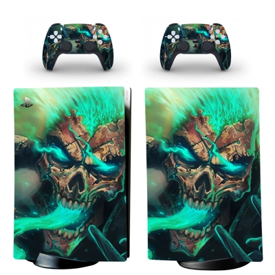 Skull Devil decal skin for PS5 Digital Console and two Con.. Skull Devil decal skin for PS5 Digital Console and two Con..