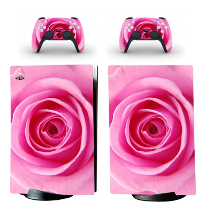 Rose Flower decal skin for PS5 Digital Console and two Con.. Rose Flower decal skin for PS5 Digital Console and two Con..