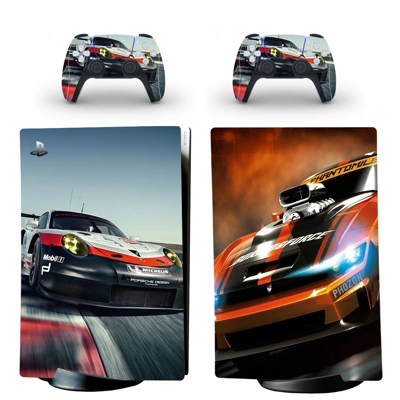 Car Racing decal skin for PS5 Digital Console and two Cont.. Car Racing decal skin for PS5 Digital Console and two Cont..