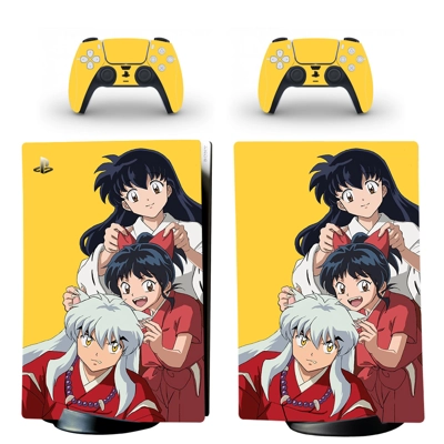 Anime Inuyasha decal skin for PS5 Digital Console and two .. Anime Inuyasha decal skin for PS5 Digital Console and two ..