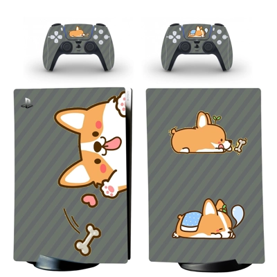 Dog Tongue decal skin for PS5 Digital Console and two Cont.. Dog Tongue decal skin for PS5 Digital Console and two Cont..