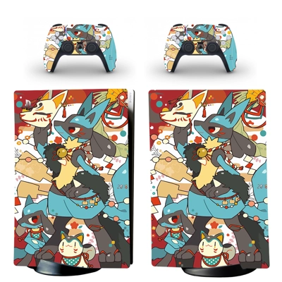 Pokemon decal skin for PS5 Digital Console and two Control.. Pokemon decal skin for PS5 Digital Console and two Control..